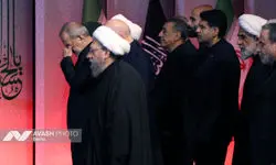 حضور سران سه قوه در مراسم ادای احترام بر پیکر رهبر شهید انقلاب