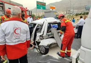 فوت زن سالخورده در تصادف کامیون با پراید+عکس