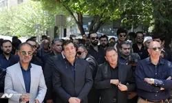 حضور وزیر ورزش در مراسم تشییع مرحوم درجاتی