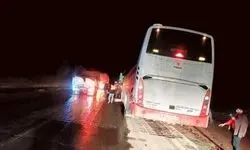 نجات به‌موقع مسافران اتوبوس در محور لردگان–خوزستان