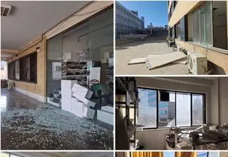 تخریب یکی از ساختمان‌های هلال‌احمر +عکس