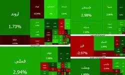 بورس امروز، سبز کم‌رنگ
