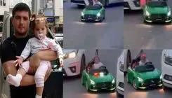 تصادف یک خودرو با خودروی برقی کودک یک‌ساله                                                                                             