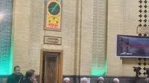 برگزاری مراسم ختم همسر آیت الله سیستانی با حضور حسن روحانی 