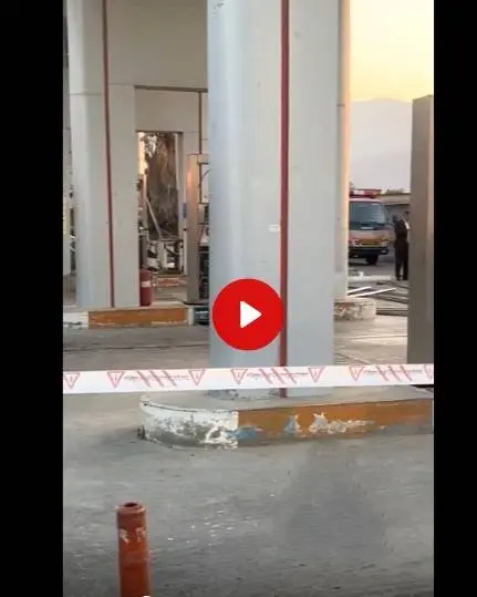 انفجار مخزن نیسان در یک پمپ گاز+فیلم 