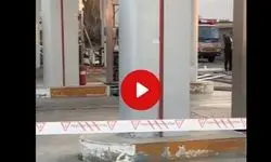 انفجار مخزن نیسان در یک پمپ گاز+فیلم 