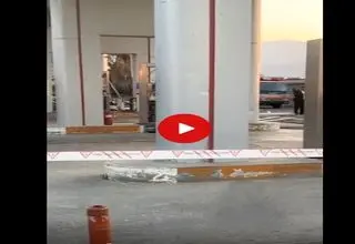 انفجار مخزن نیسان در یک پمپ گاز+فیلم 