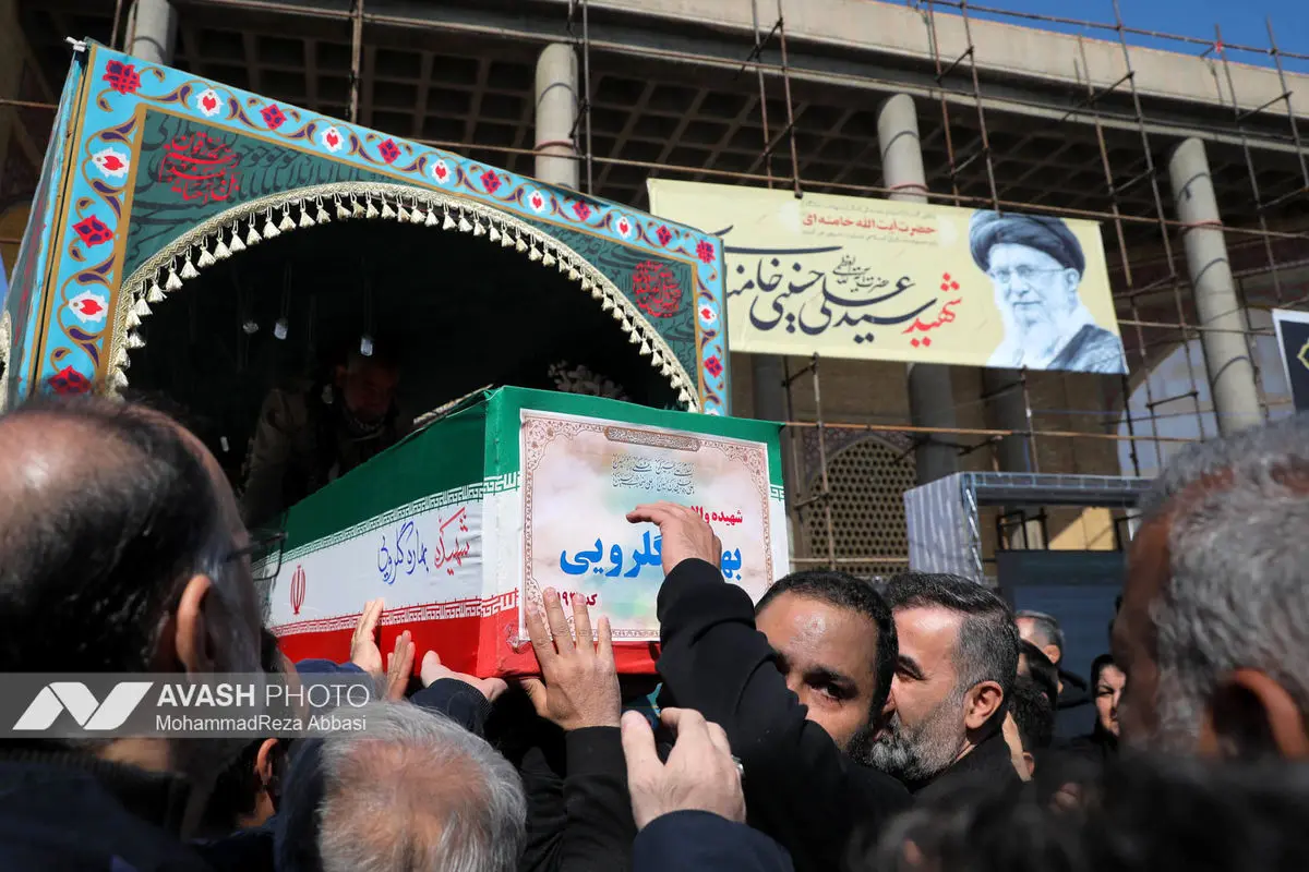 وداع با پیکر شهدای حملات صهیونی-آمریکایی