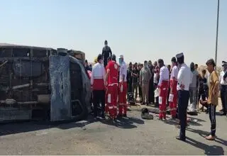 15 کشته و زخمی در تصادف خودرو زائران ایرانی 