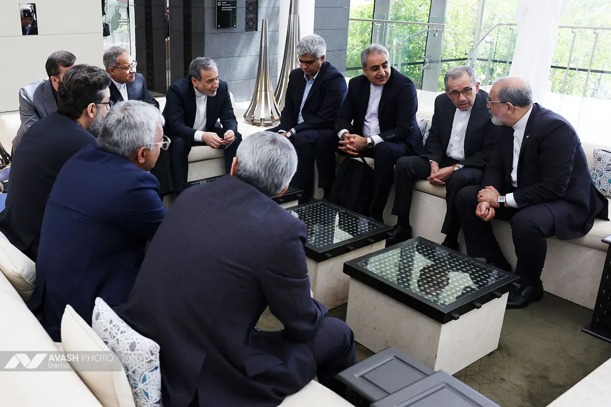 هیات مذاکره کننده ایران پیش از آغاز دور سوم مذاکرات ایران و آمریکا در عمان