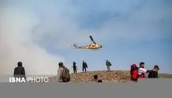 اعزام سه فروند بالگرد وزارت دفاع برای کمک به اطفای حریق جنگل‌های شمال