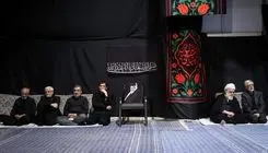 عزاداری شب تاسوعا در جوار محل شهادت رهبر شهید