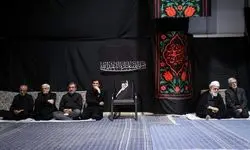 عزاداری شب تاسوعا در جوار محل شهادت رهبر شهید