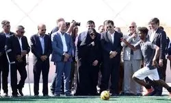بهره‌برداری از دو زمین چمن مصنوعی فوتبال ابوموسی