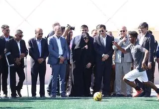 بهره‌برداری از دو زمین چمن مصنوعی فوتبال ابوموسی