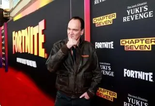 تصویری از تارانتینو کارگردان سرشناس هالیوود در پناهگاه تلاویو 