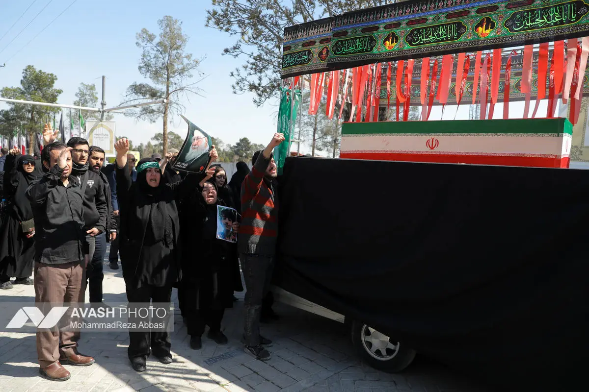 وداع با پیکر شهدای حملات صهیونی-آمریکایی