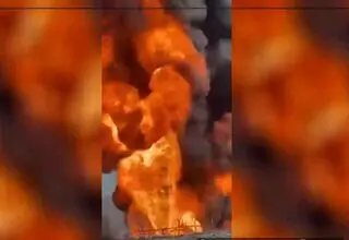 آتش‌سوزی شدید انبار دپوی سوخت قاچاق در شهرستان سرباز