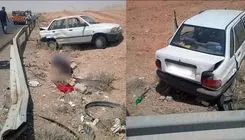 فوت سرنشینان عقب یک خودروی پراید + عکس 