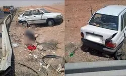 فوت سرنشینان عقب یک خودروی پراید + عکس 