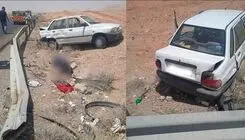 فوت سرنشینان عقب یک خودروی پراید + عکس 