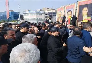 حضور رئیس جمهور در مراسم تشییع شهدای اقتدار 
