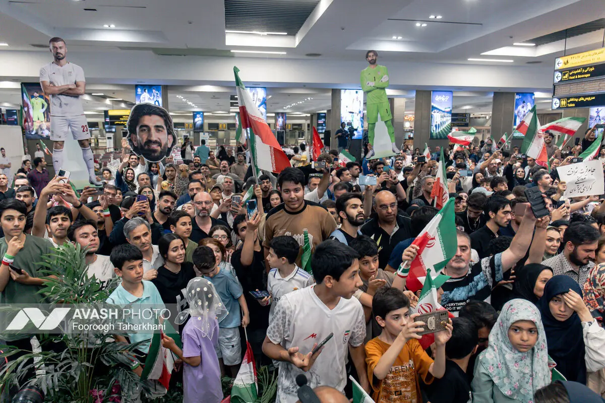 ورود کاروان تیم ملی فوتبال به کشور