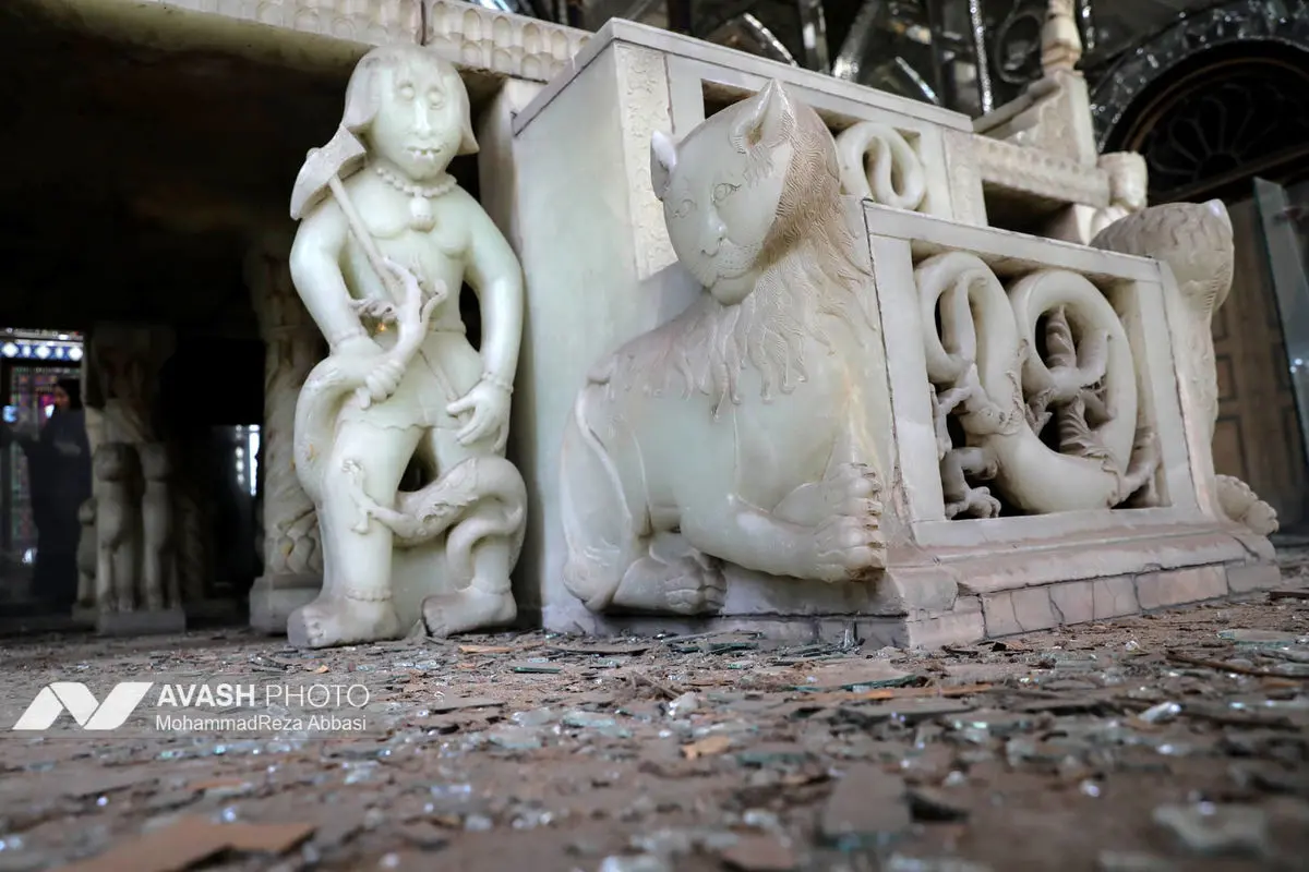 آثار تخریب حملات هوایی آمریکا و رژیم صهیونیستی به کاخ گلستان