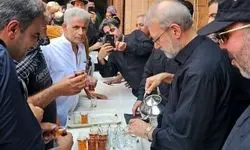 حضور لاریجانی در مسیر اربعین و دیدار با زوار
