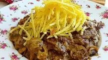 طرز تهیه بیف استروگانف با گوشت چرخ‌کرده