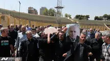 پیکر مصطفوی روی دوش فوتبالی‌ها تشییع شد