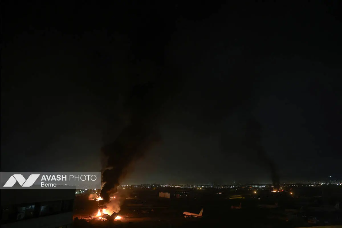 تصاویر تازه و آخرالزمانی از انبار نفت شهران