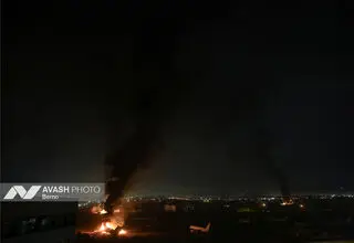 تصاویر تازه و آخرالزمانی از انبار نفت شهران