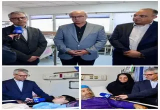 عیادت بقائی به همراه نمایندگان کلیمیان و ارامنه در مجلس از مجروحان حملات رژیم صهیونیستی 