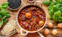  طرز تهیه خورش خلال کرمانشاهی همراه با تزئین مجلسی
