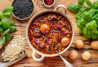  طرز تهیه خورش خلال کرمانشاهی همراه با تزئین مجلسی