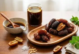 طرز تهیه شیره خرمای خانگی با خرمای خشک و تازه