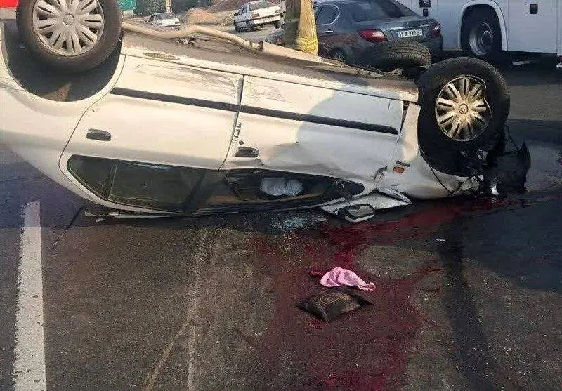 مرگ دردناک دختر ۲۲ ساله در تصادف پژو