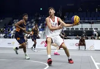 پیروزی تیم بسکتبال سه نفره پسران برابر سریلانکا