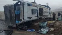 واژگونی اتوبوس در محور اهر - کلیبر با ۱۳ مصدوم