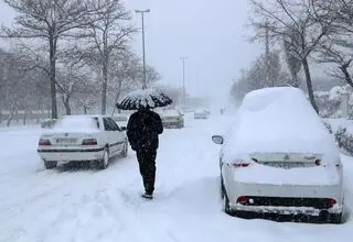 بارش برف تونل آزادی ایلام