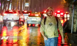 بارش باران پاییزی در تهران