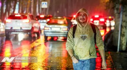 بارش باران پاییزی در تهران