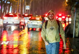 بارش باران پاییزی در تهران