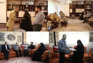 امیر سیاری با خانواده وزیر دفاع شهید دیدار کرد