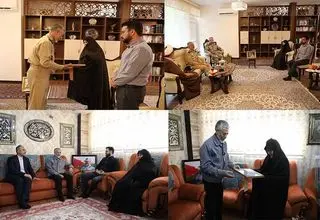 امیر سیاری با خانواده وزیر دفاع شهید دیدار کرد