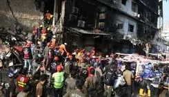 افزایش تلفات حریق در مرکز خرید؛  ۲۶ فوتی و  ۸۱ مفقودی