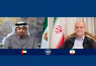 گفت‌وگوی تلفنی رئیس دولت امارات با رئیس جمهور