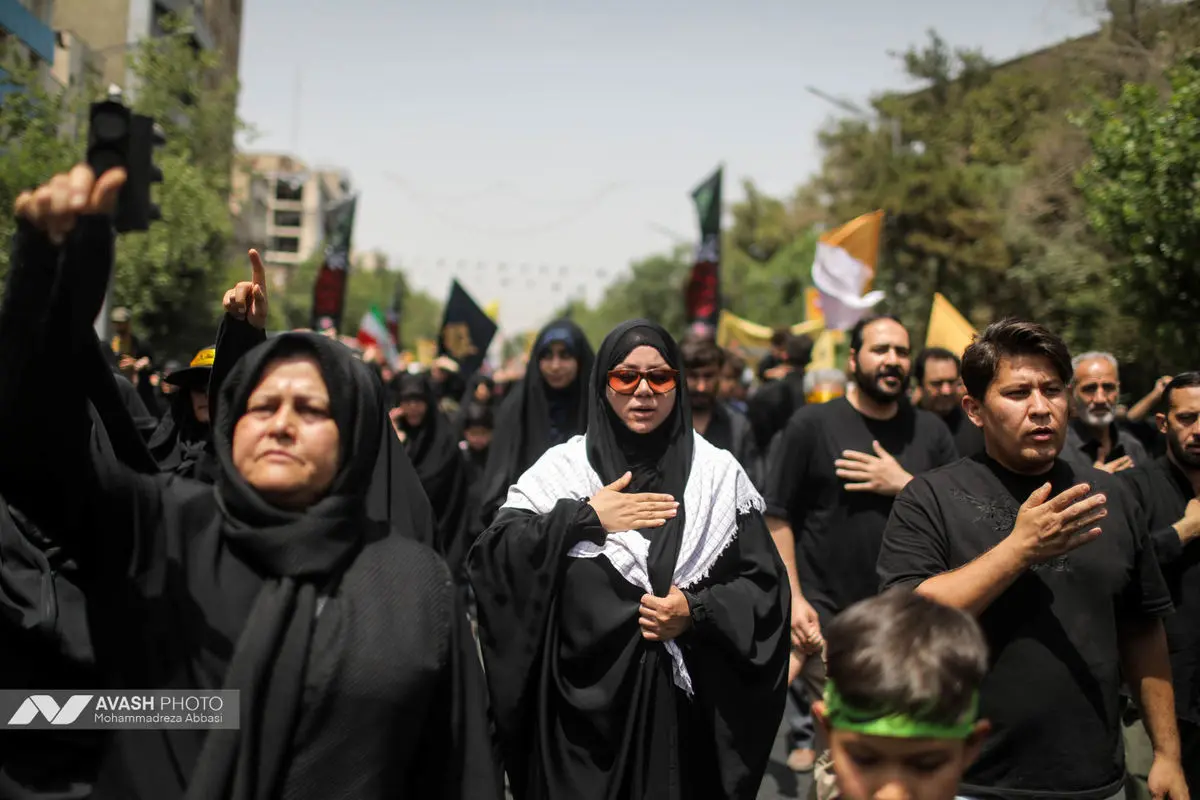 دسته عزاداری مردمی دانشجویی ظهر تاسوعا در تهران