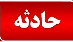 سقوط کامیون در تهران به دلیل فرو ریختن آب‌انبار